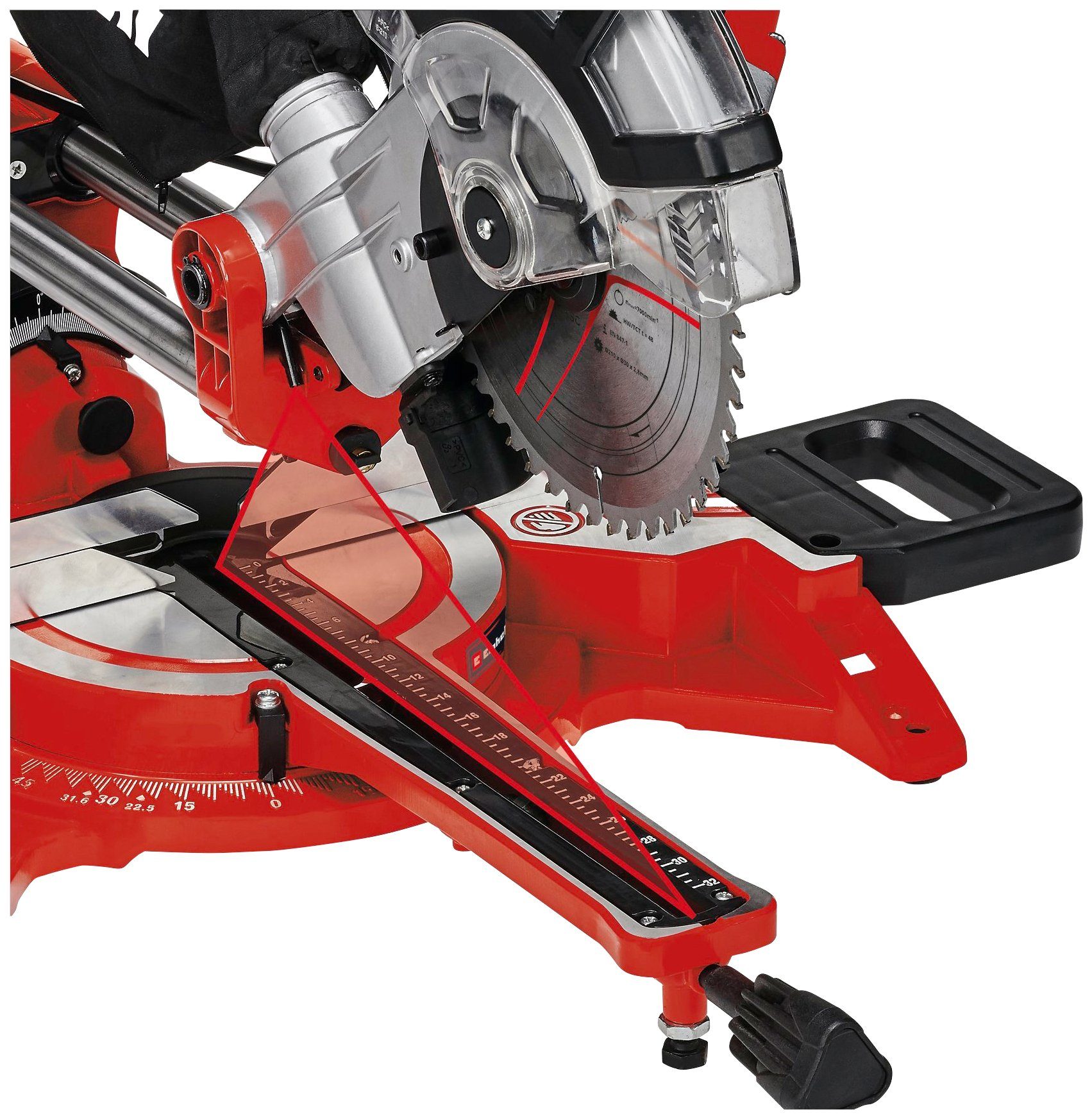 Einhell Zug-, Kapp- und Gehrungssäge TC-SM 2131/1 Dual, 1500 W, 4900 U/min, Präzisions-Sägeblatt