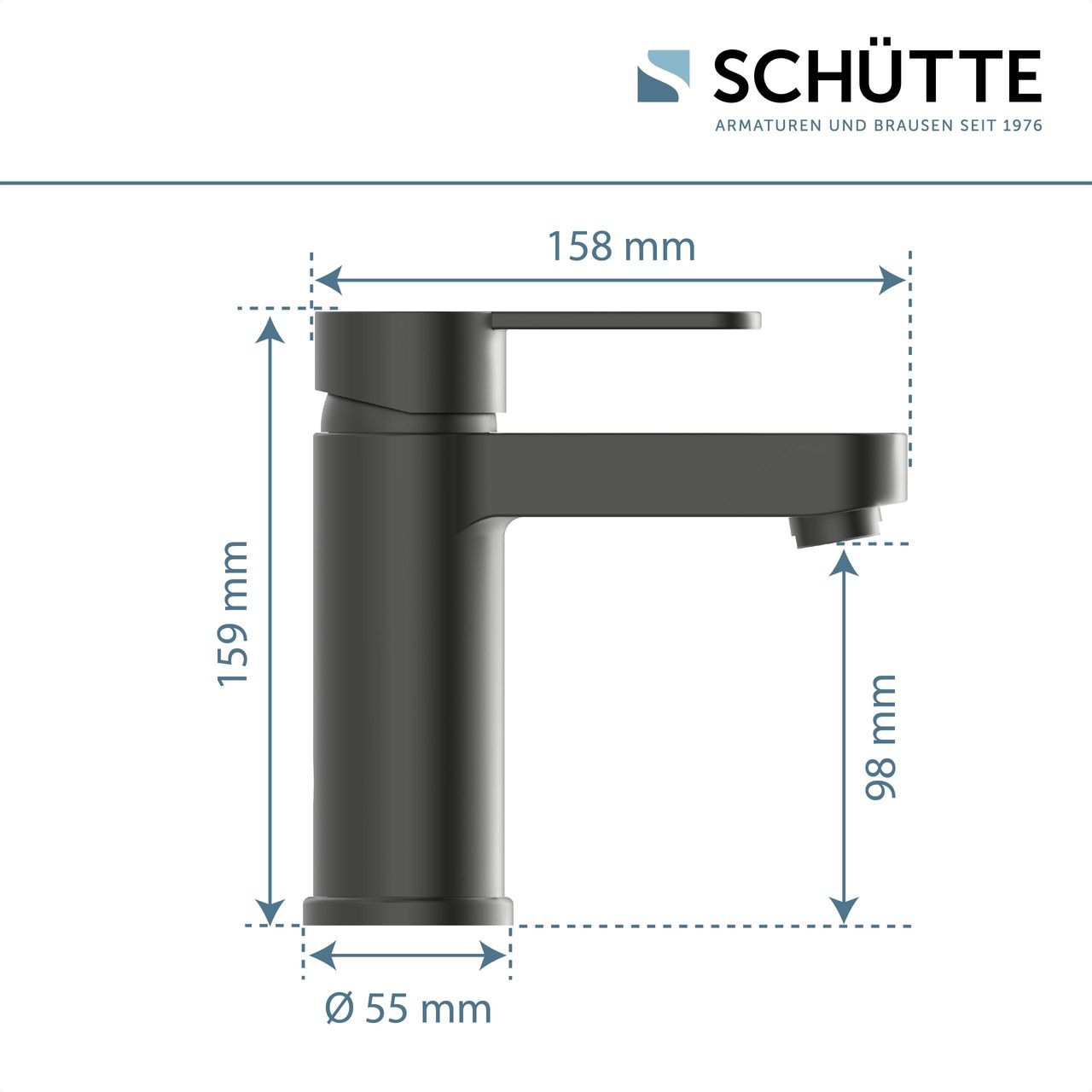 Schütte Waschtischarmatur ELEPHANT, Graphit matt