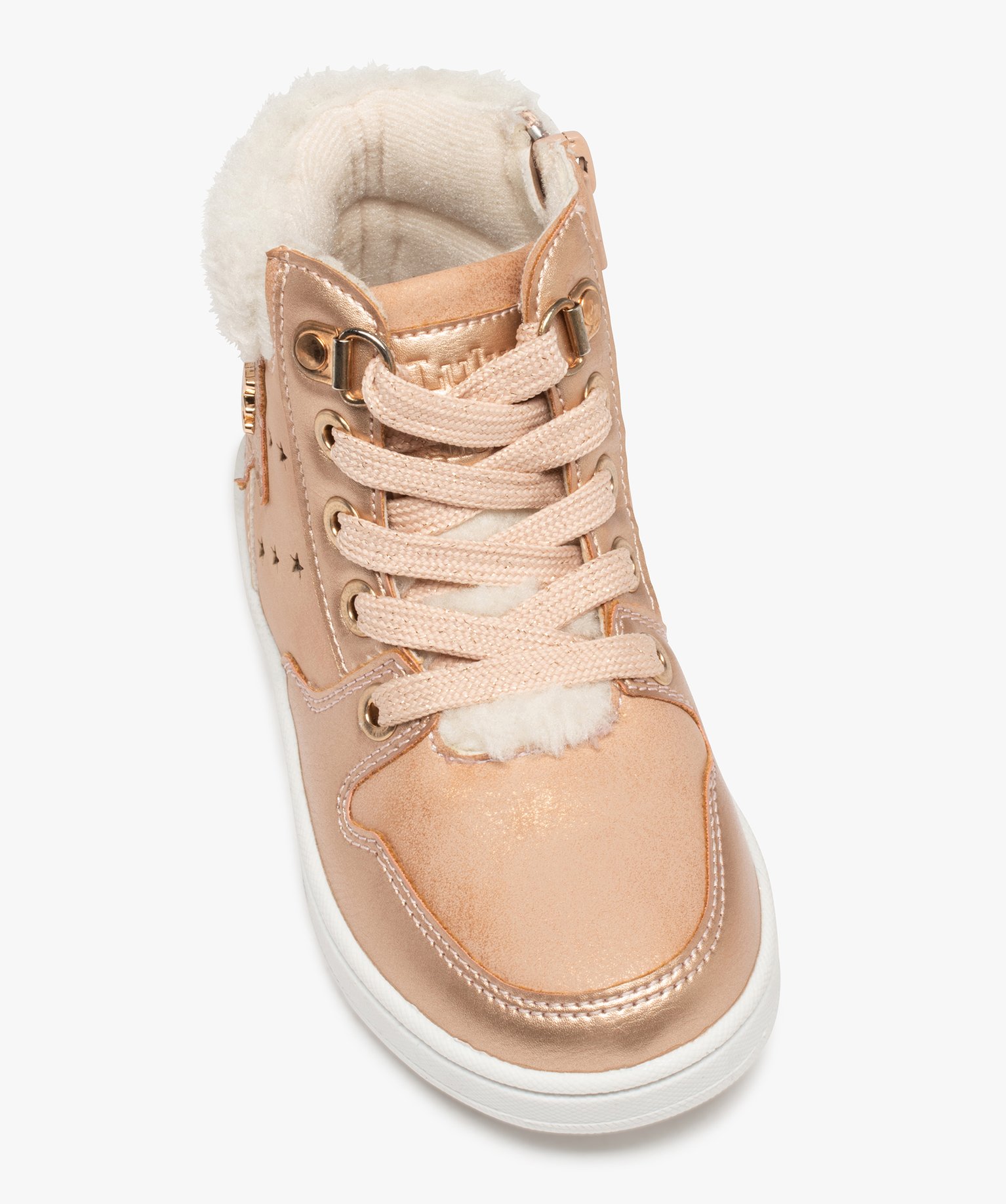 Baskets fille semi-montantes à col fourré – LuluCastagnette rose | GEMO