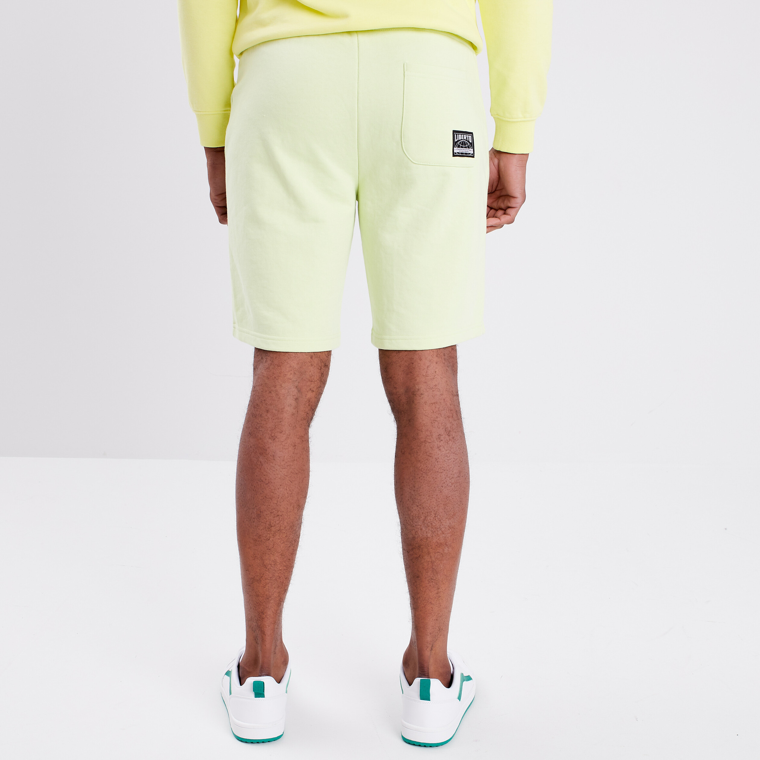 Jogging-Short droit avec poches vert homme | La Halle
