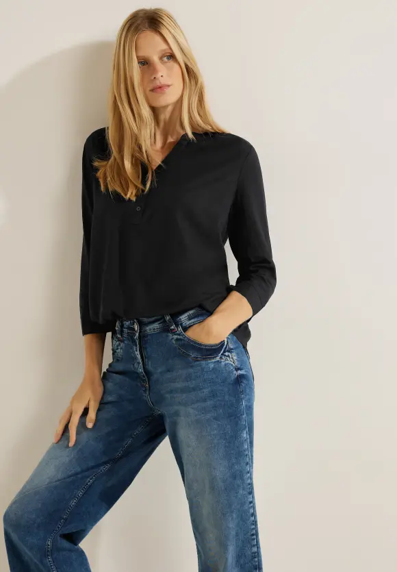 CECIL Viskose Bluse in Unifarbe