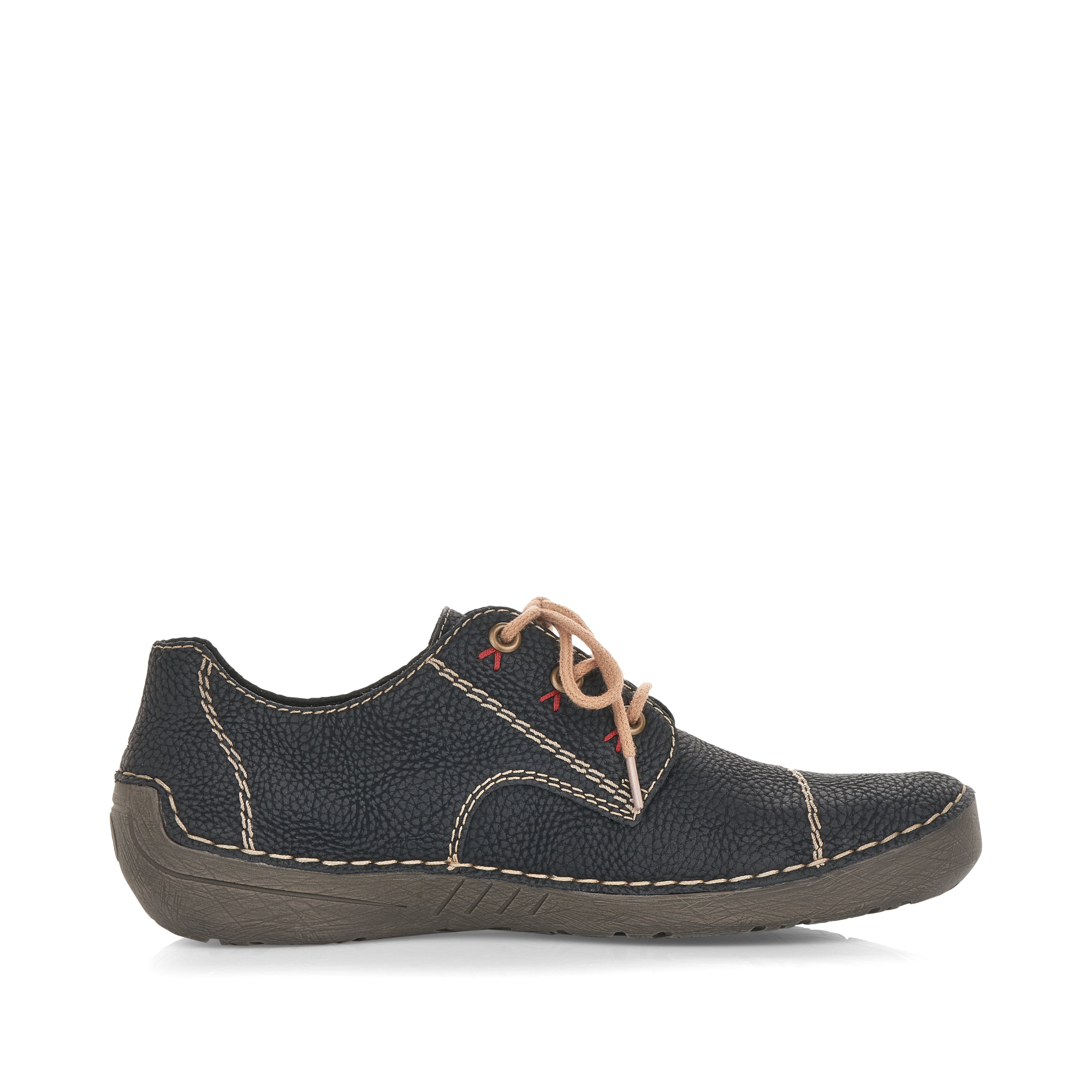 Rieker Damen Schnürschuhe asphaltschwarz