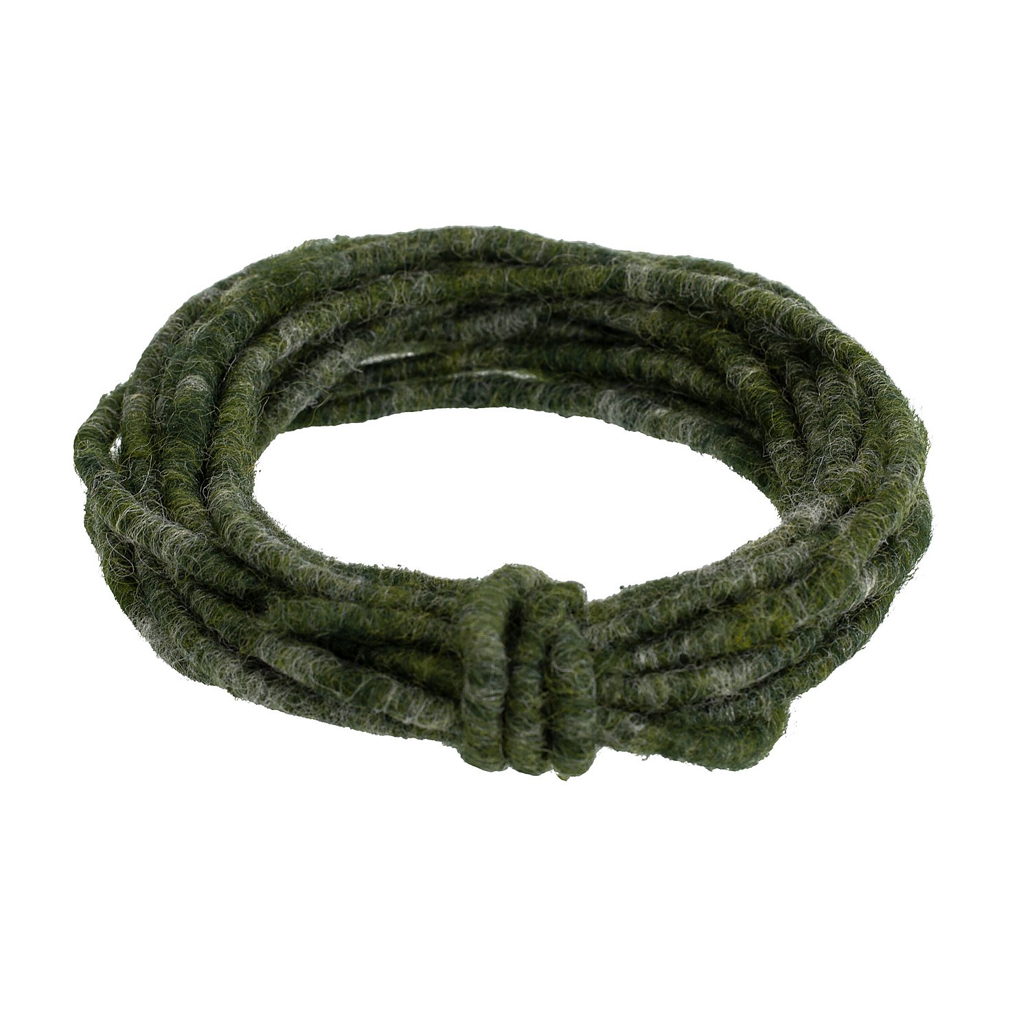 Wollkordel dunkelgrün, ca. 7 mm Ø, 5 m