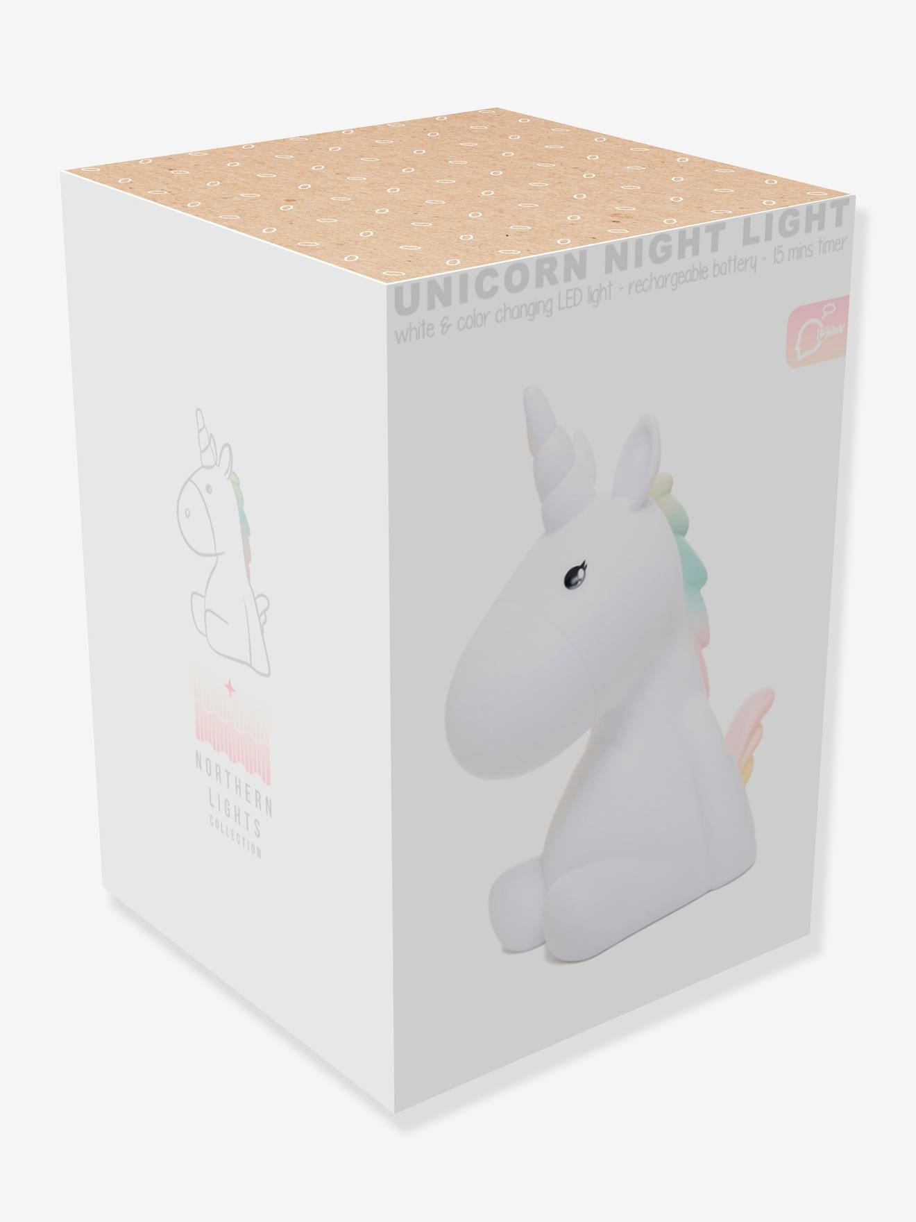 Kinderzimmer Akku-Nachtlicht EINHORN DHINK - weiß