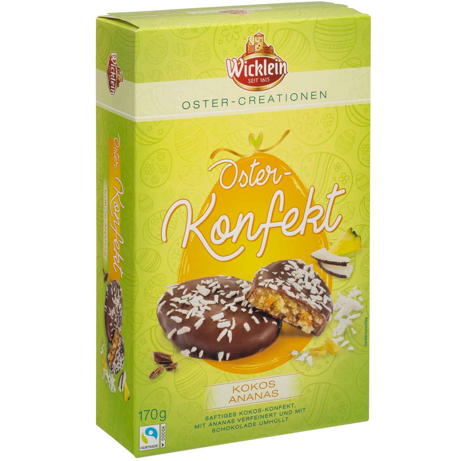 Wicklein Oster-Konfekt Kokos-Ananas 170g
