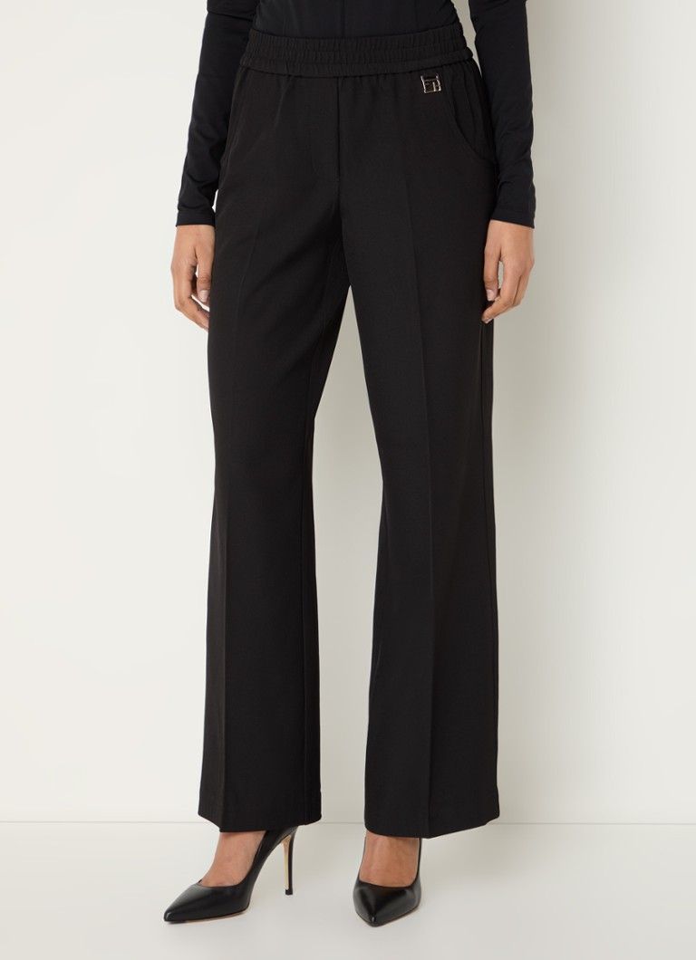 Pantaloni Flora de la Fifth House, cu croială dreaptă, talie medie și talie elastică.