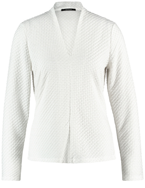 Langarmshirt mit Struktur und Lurex