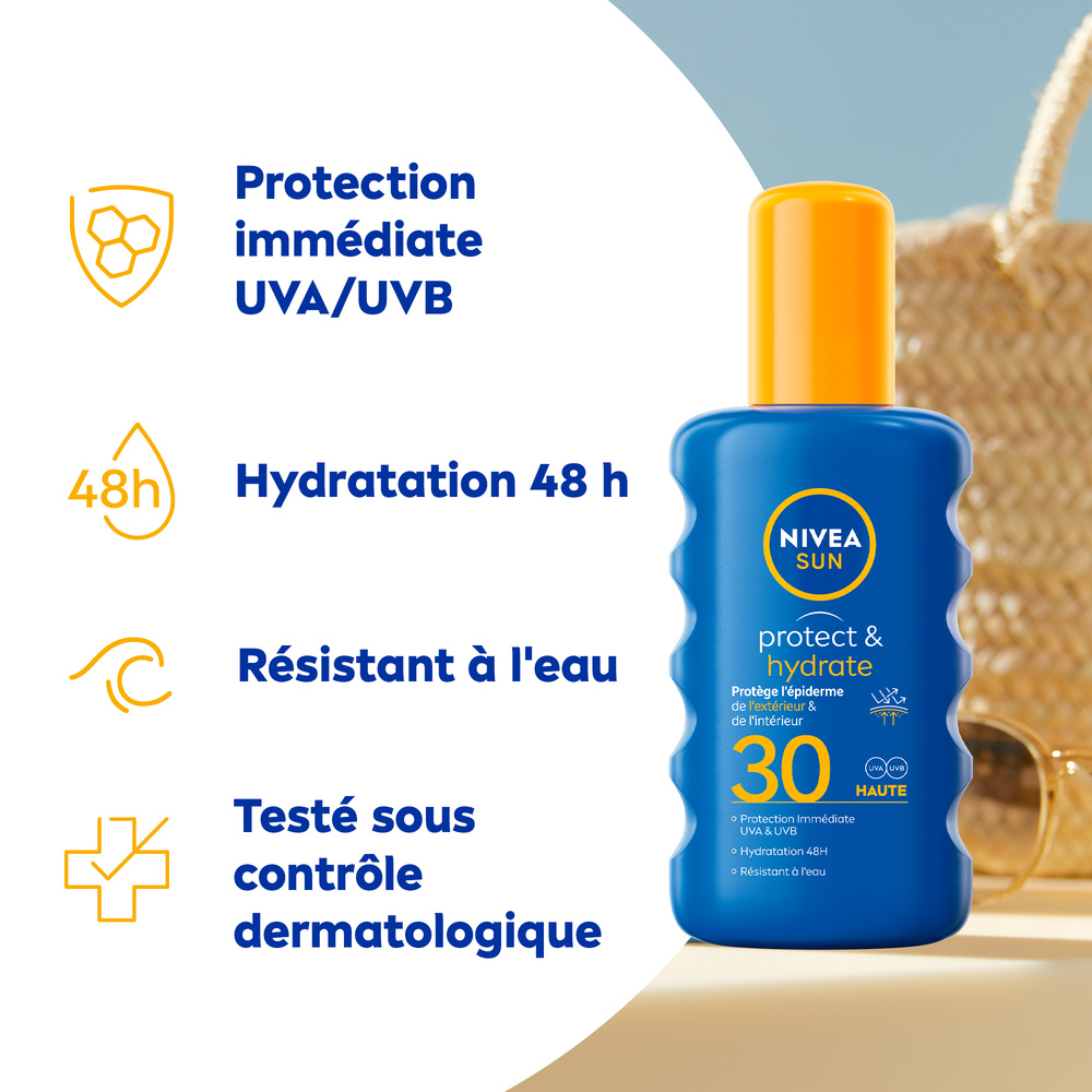 nivea Spray Solaire Hydratant Protect&HydrateFPS 30 Protection solaire
