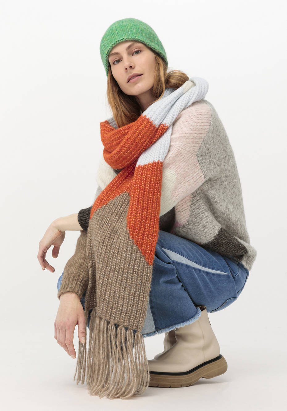 Pullover aus Alpaka mit Bio-Baumwolle