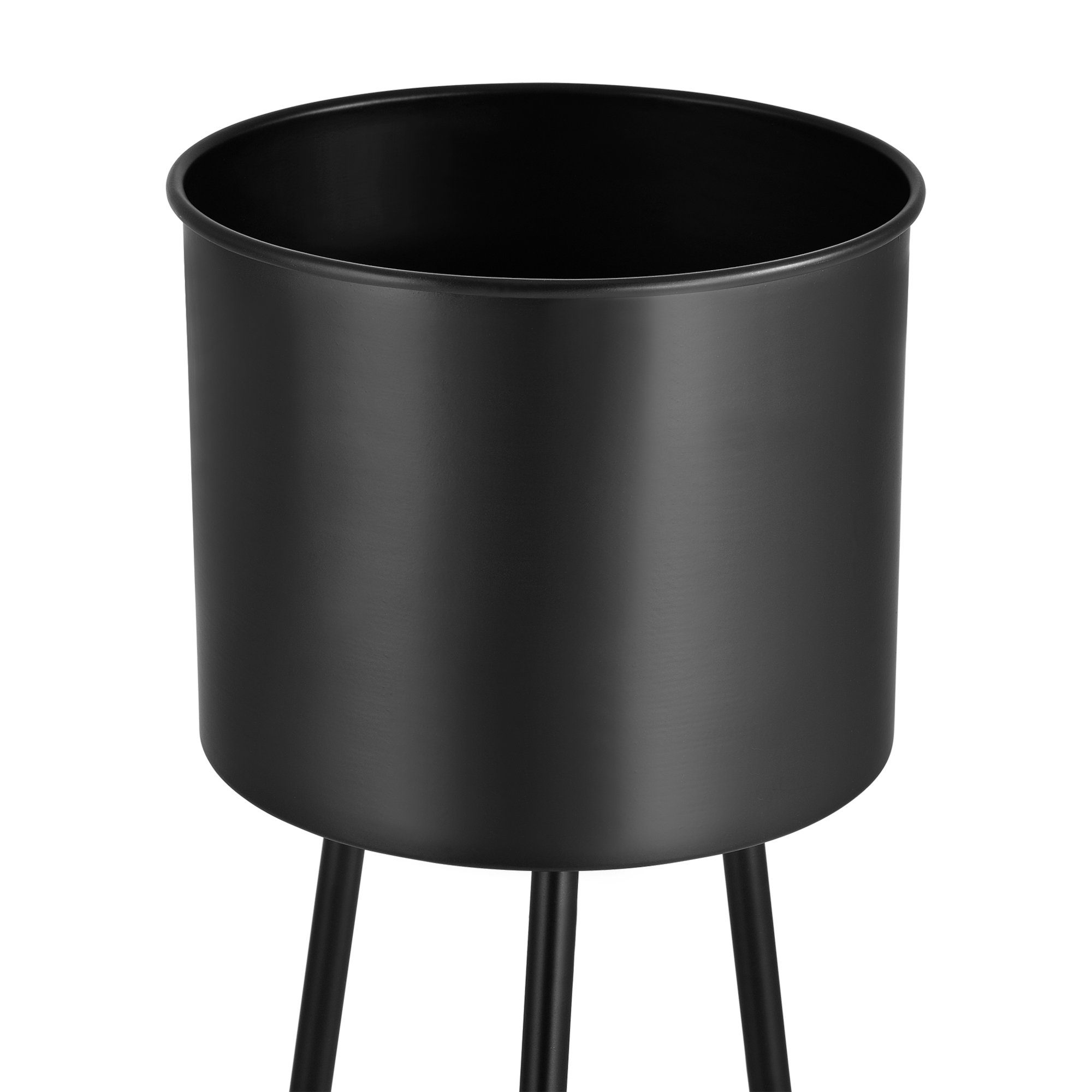 en.casa Blumenständer (2 St), Dalhem Blumenkübel 2er Set, Metall, schwarz