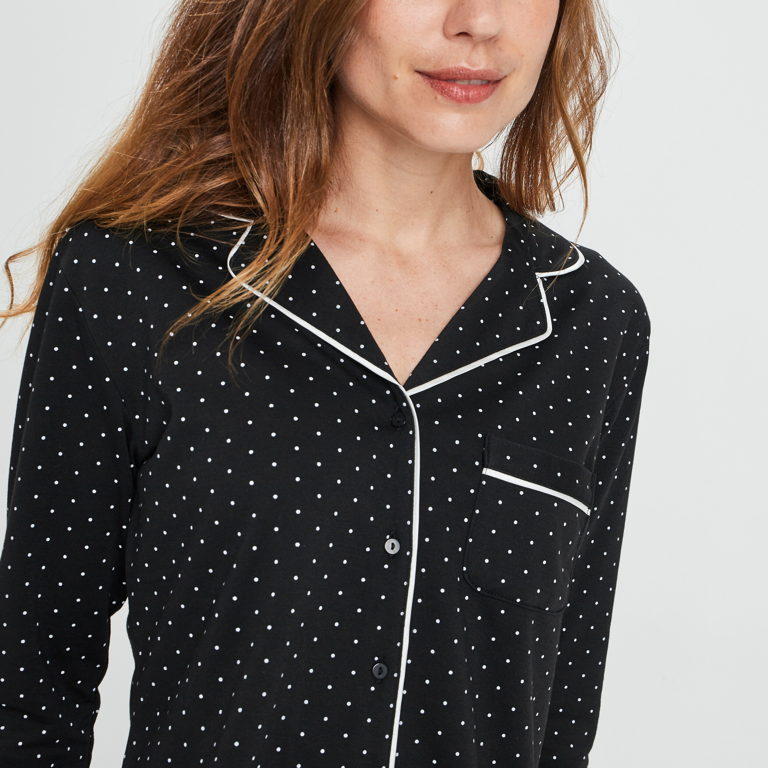 Ensemble pyjama 2 pièces noir femme | La Halle