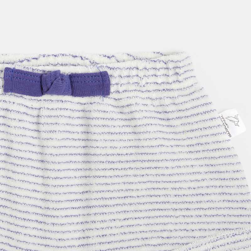 Short bébé en coton éponge bio violet Absorba