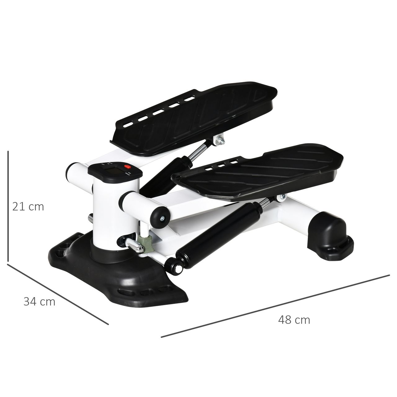 HOMCOM Mini Stepper Minifahrrad Metall ABS Weiß Schwarz