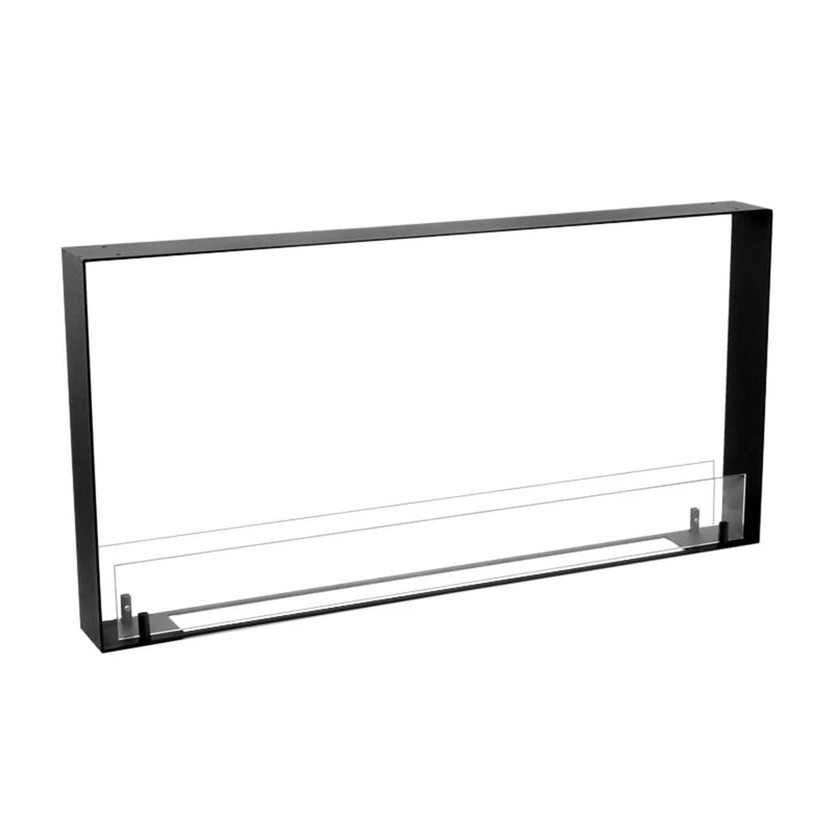 Foco Foco Two 1000 Ultra Slim, schmaler Bioethanol-Kamin, Flammen von zwei Seiten, 80 cm Breite, bis zu 7 Stunden Brenndauer, 4 kW.