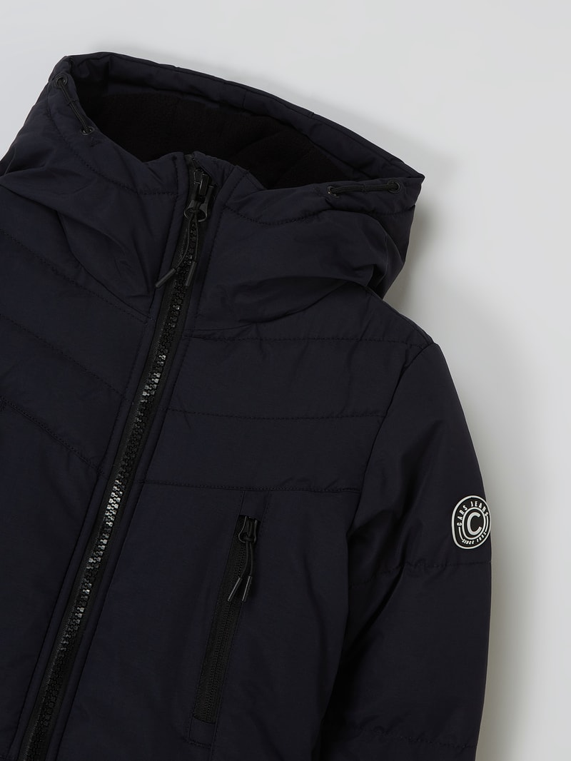Steppjacke mit Kapuze Modell 'Navara' in marineblau
