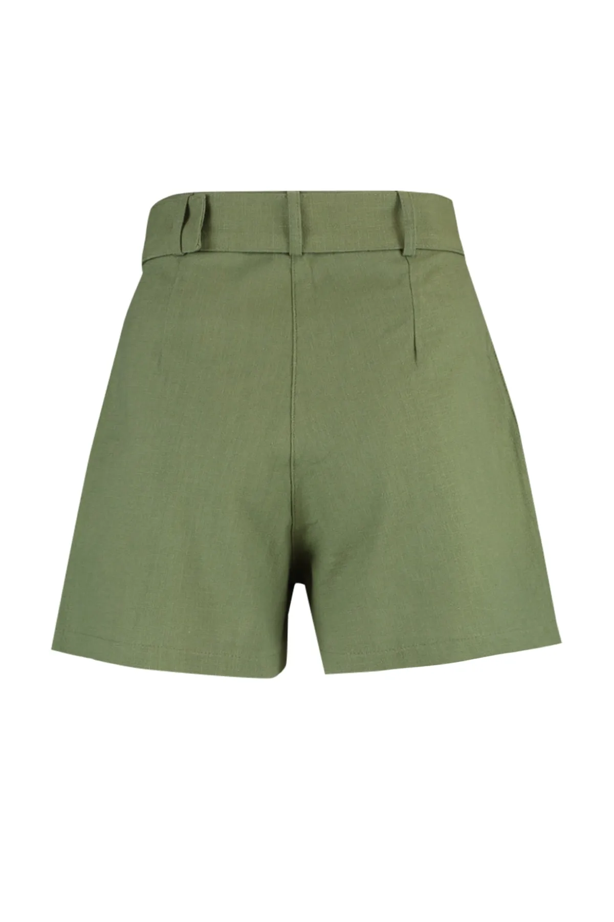 Trendyol Collection  Khakifarbene gewebte Shorts mit Gürteldetail TWOSS19IE0062
