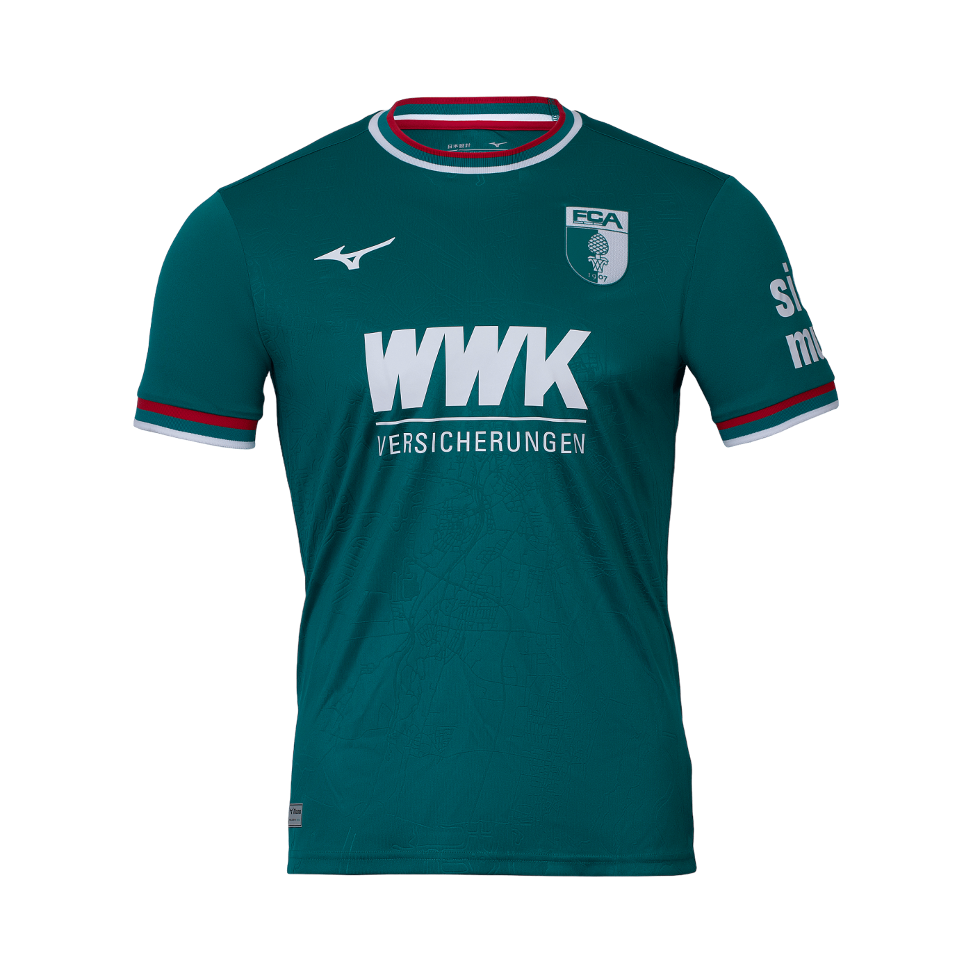 Mizuno FC Augsburg Trikot Away 2024/2025 Kids Grün F30