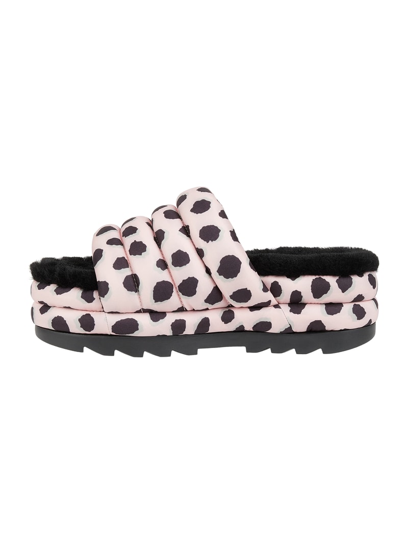 Pantolette mit Plateausohle Modell 'Maxi Slide' in rosa