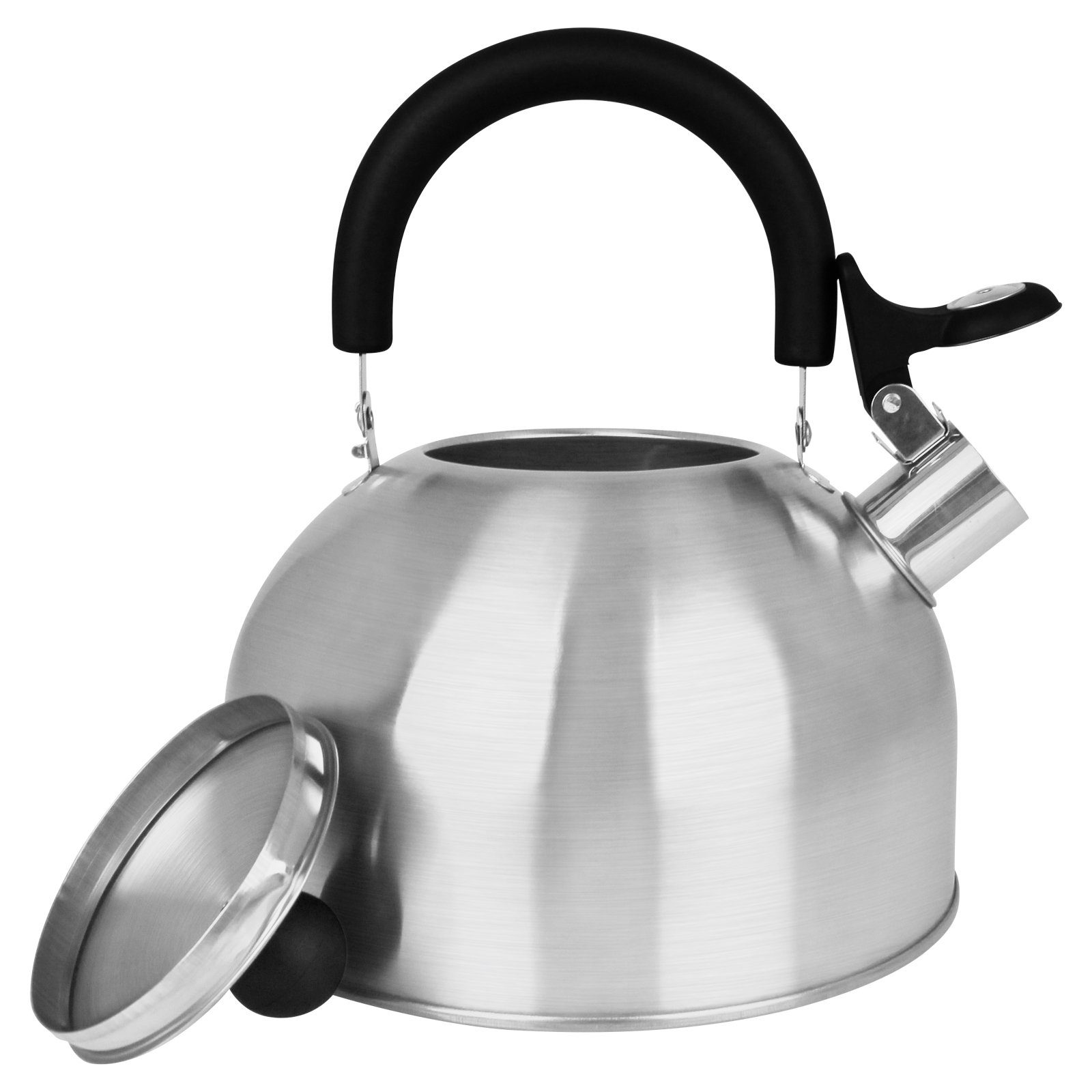 Koopman Wasserkocher mit Dampfpfeife, 2.5 l, Flötenkessel Pfeifkessel Wasserkessel Kessel Teekessel Pfeife