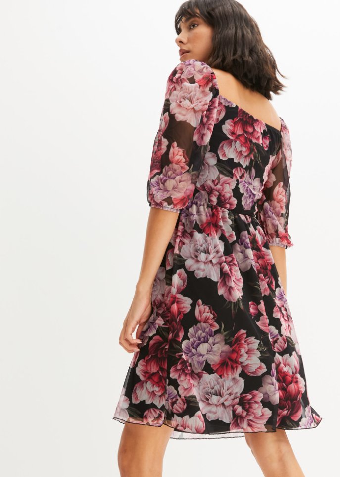 bedrucktes Mesh-Kleid