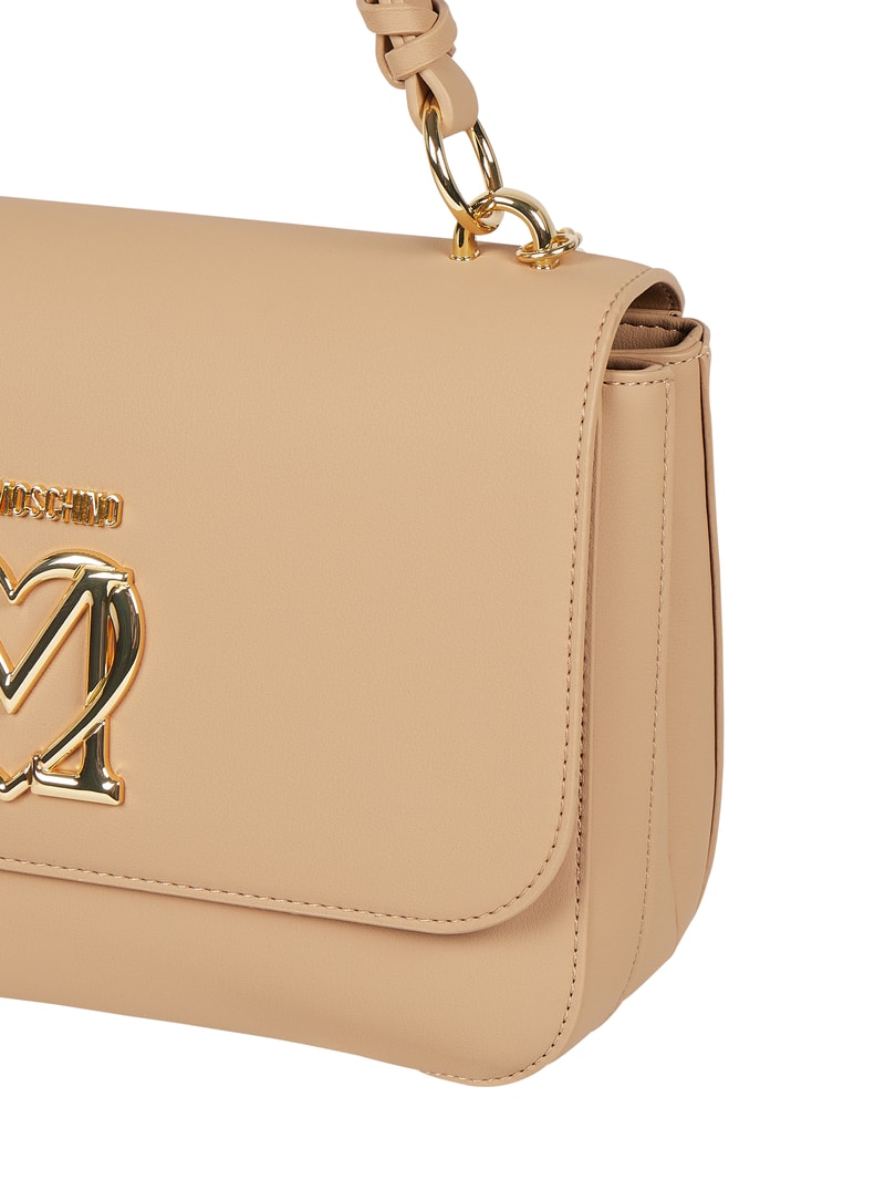 Handtasche mit unterteiltem Hauptfach in sand