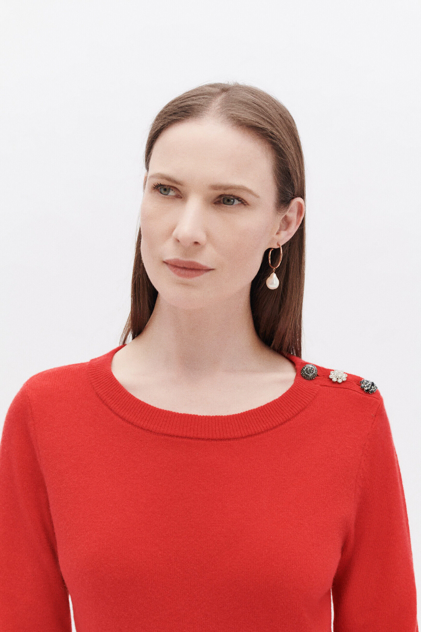 Pull miky rouge femme