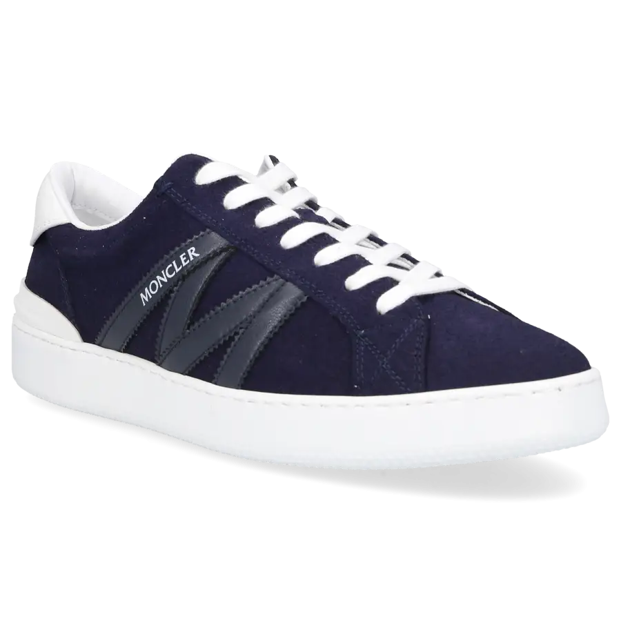 Moncler - Sneaker low MONACO Veloursleder - blau