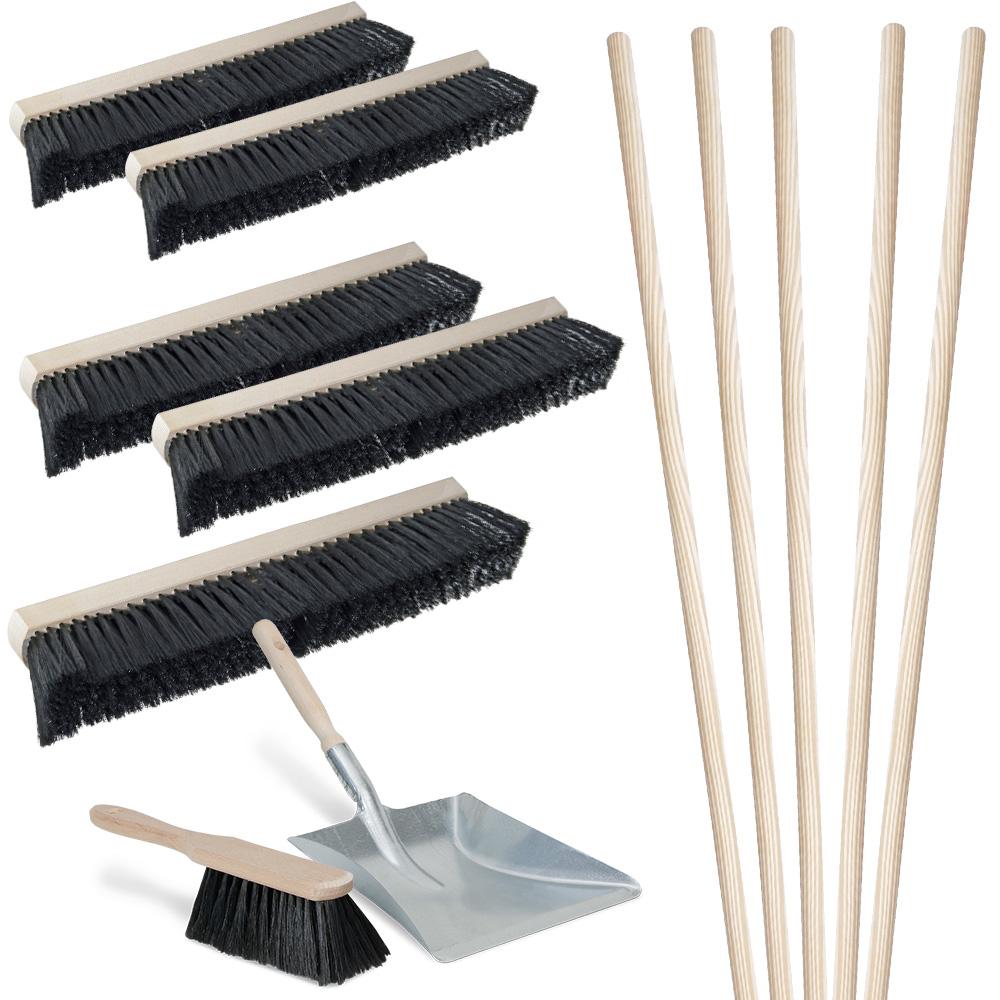 BRB Besen-Spar-Set 10-teilig, 50 cm, schwarz