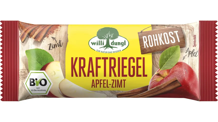 WILLI DUNGL Bio Kraftriegel Apfel Zimt 30 g