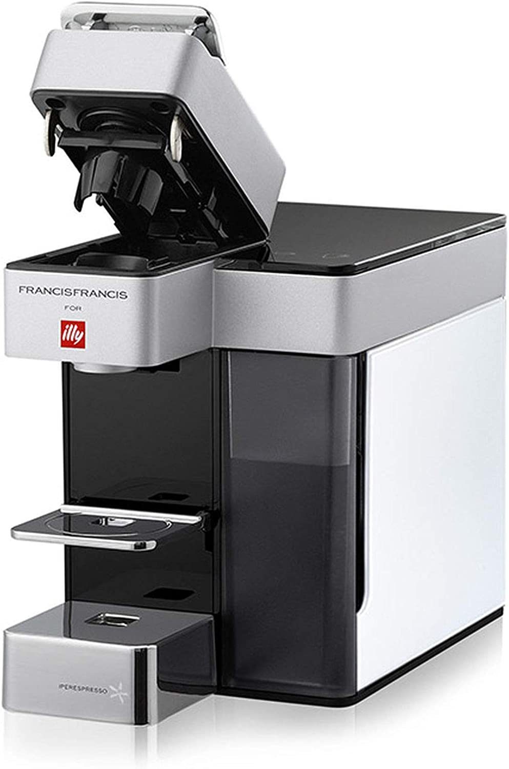 Illy Kapselmaschine Kaffeemaschine Y5 Iperespresso für Espresso und Kaffee, Espressomaschine Weiß für Kaffeekapseln Iperespresso