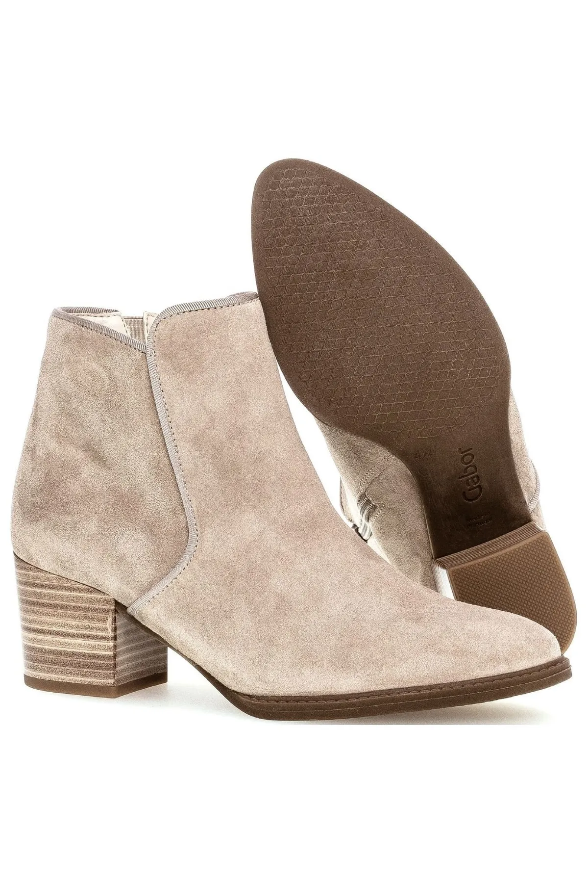 GABOR  Stiefelette - Beige - Blockabsatz