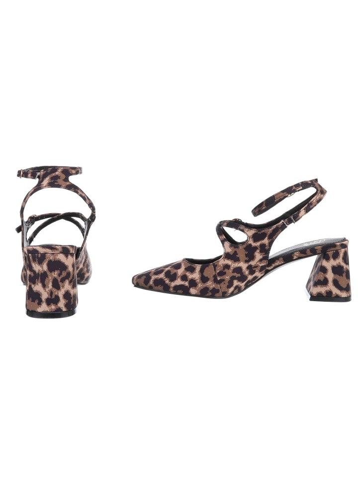 Ital-Design High Heel in Braun und Beige günstig kaufen