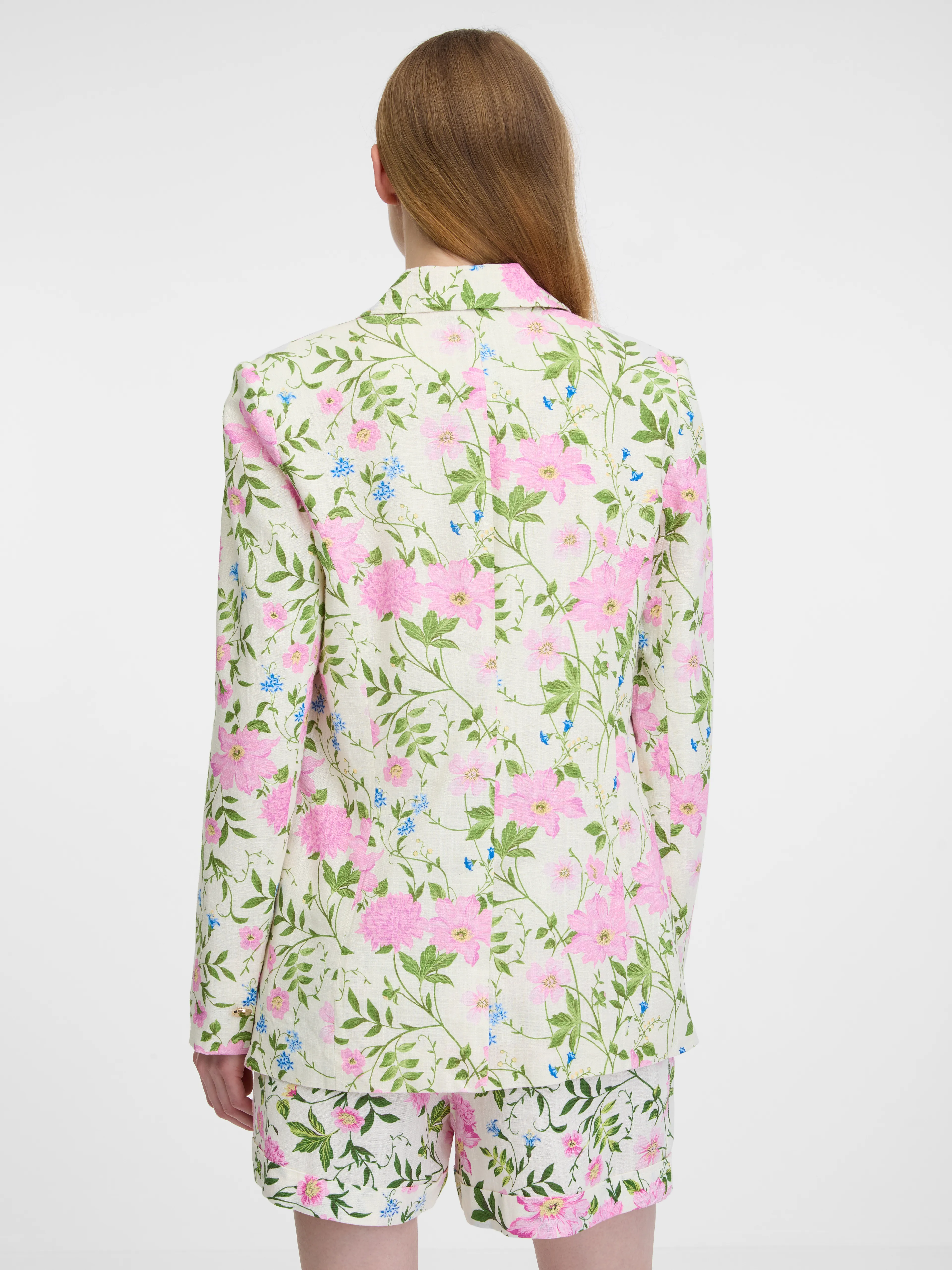 Cremefarbener Damenblumenjacke ORSAY