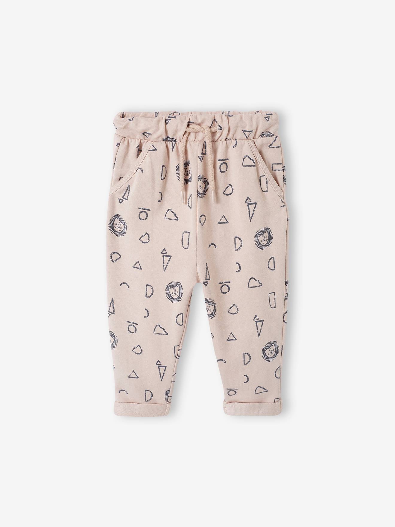 Vertbaudet Baby-Set: T-Shirt & Joggpants Oeko-Tex - wollweiß