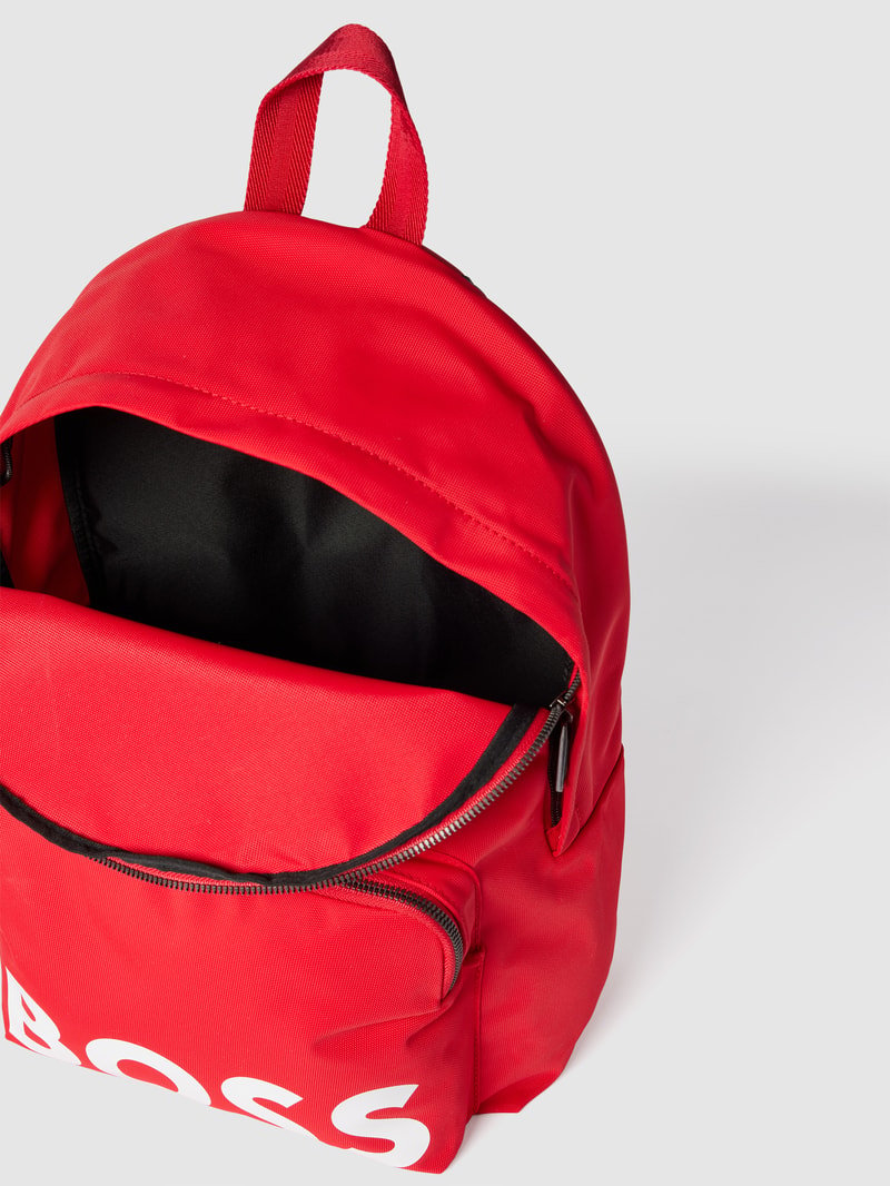 Rucksack mit Label-Print in rot