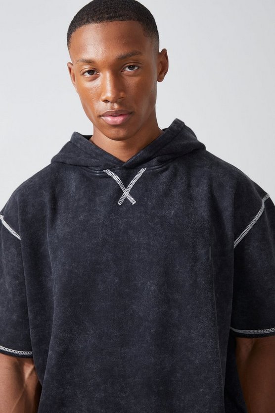 Active Oversize Hoodie mit Acid-Waschung
