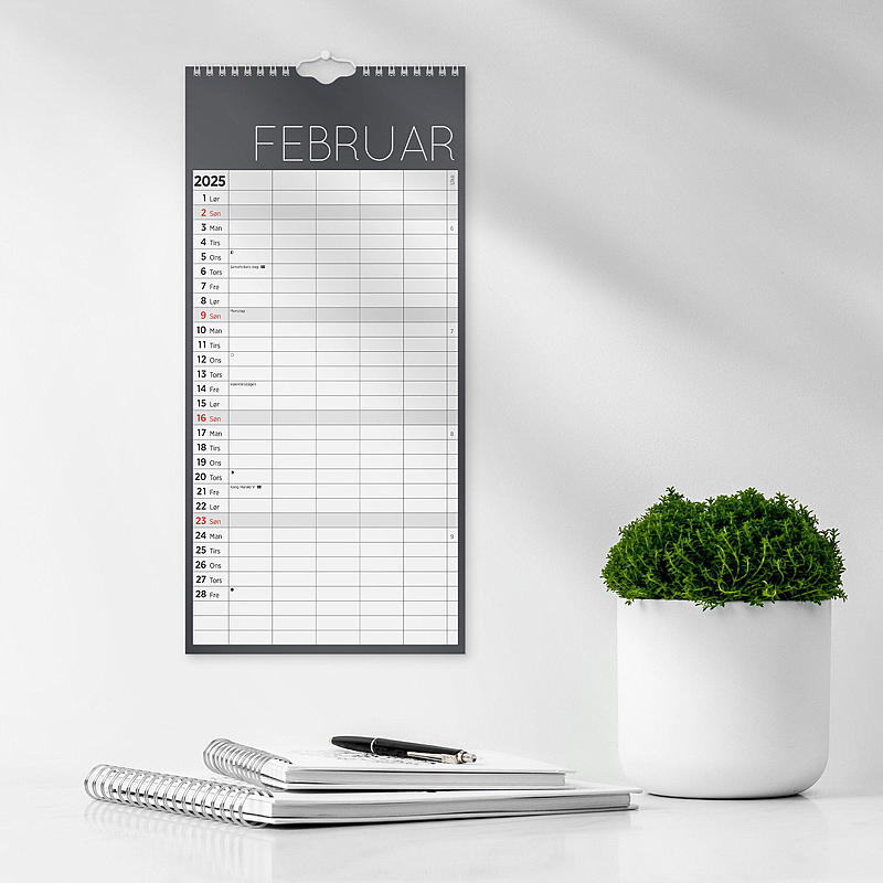 Veggkalender familiekalenderen
