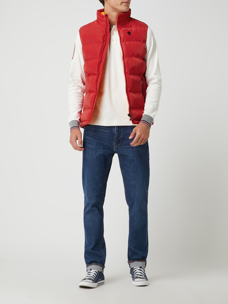 Steppweste mit Label-Applikation Modell 'SNOWDOME VEST' in rot
