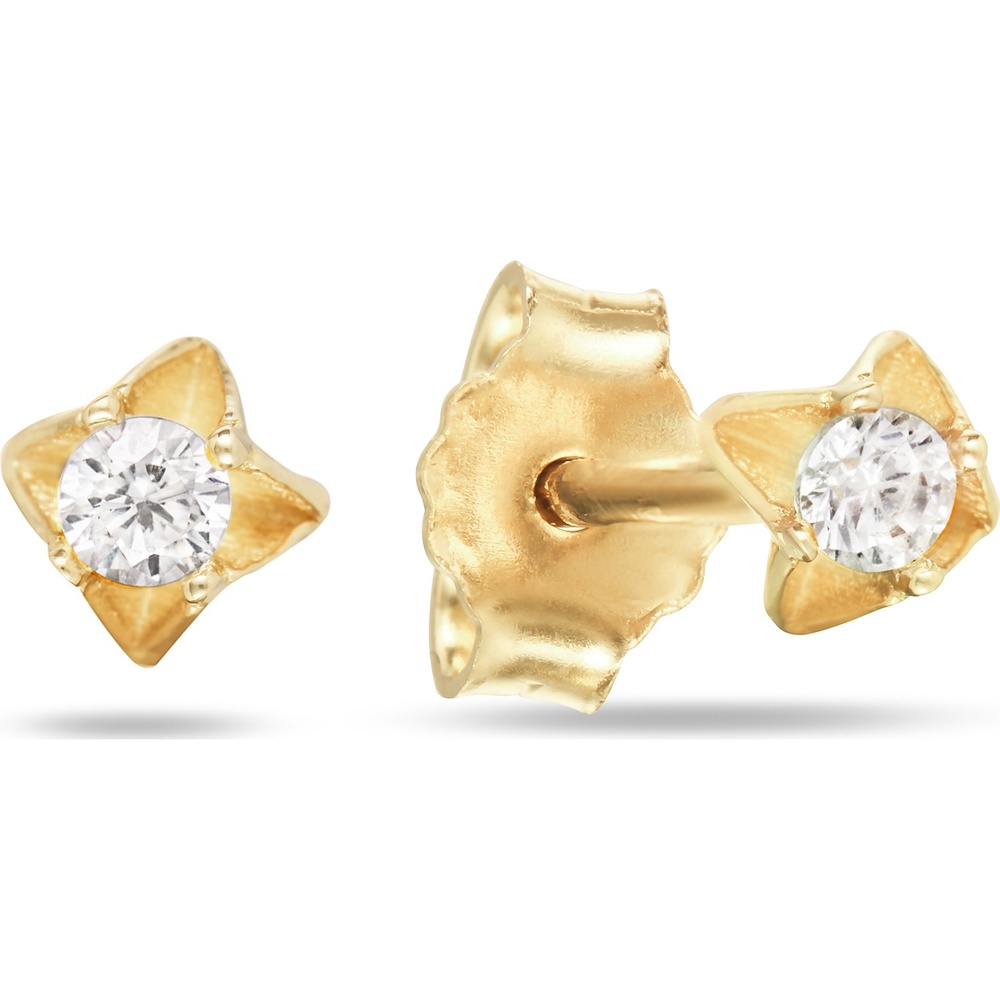 FAVS Boucles d'oreilles à fermoir à poussette 375 Or jaune Boucles d'oreilles