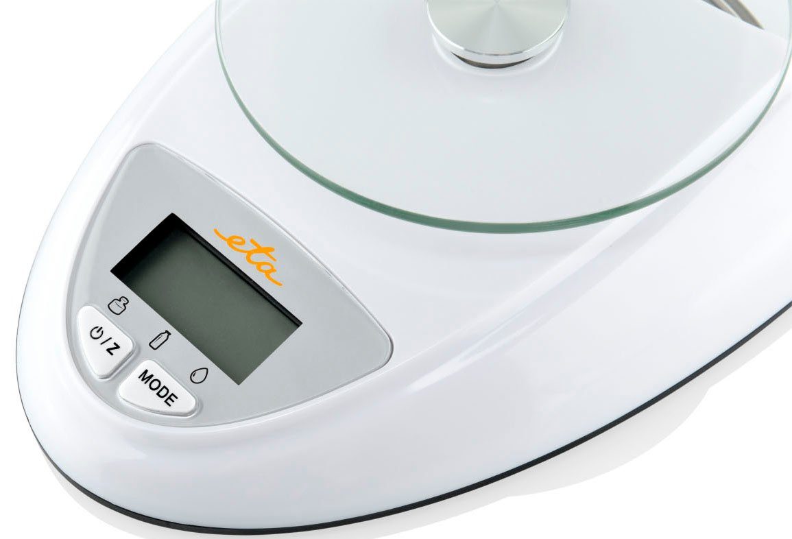 eta Küchenwaage ETA777890000, (1-tlg), bis 5kg, Genauigkeit 1g, TARE, Touch-Steuerung