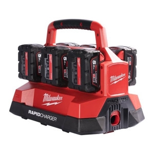 Milwaukee-tillbehör 4932480162 M18 PC6 EU PACKOUT™ Snabbladdare för 6 batterier