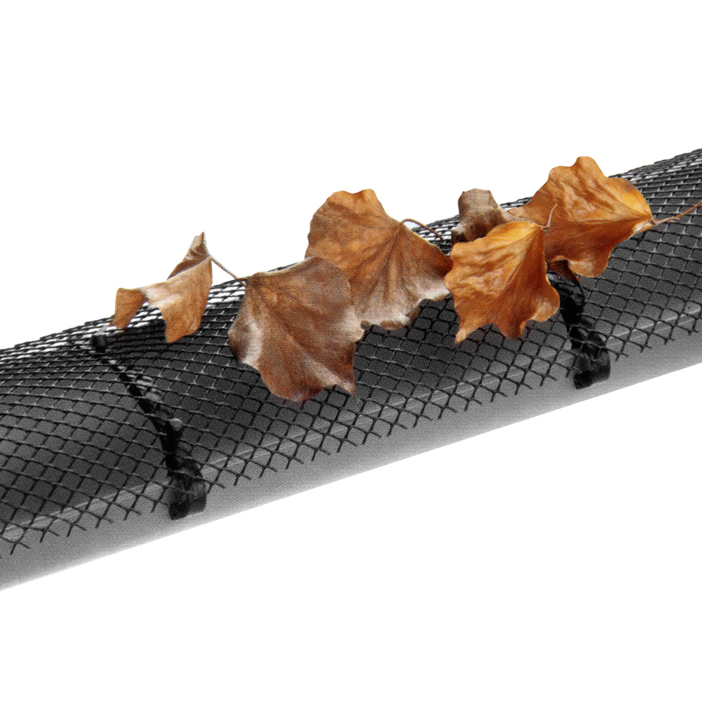 DEUBA Dachrinnenschutz 16 Clips 600 x 17,5cm schwarz