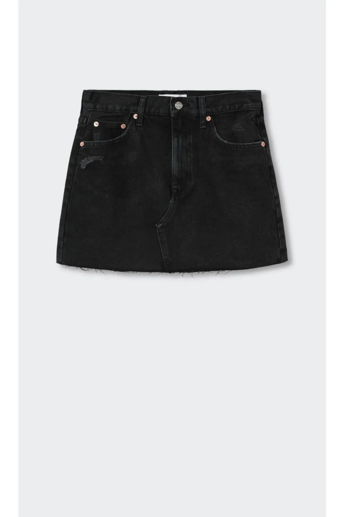MANGO Woman  Nahtloser Denim-Minirock mit Kanten