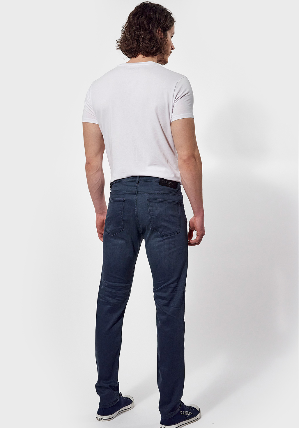 DARKK  Jean slim Homme enduit