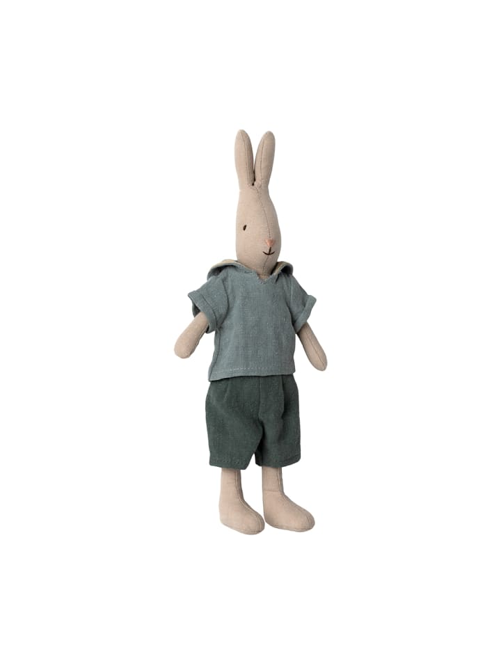 Maileg Hase Rabbit Size 2 Grau Blaues Shirt mit Kragen 28 cm günstig kaufen onesize