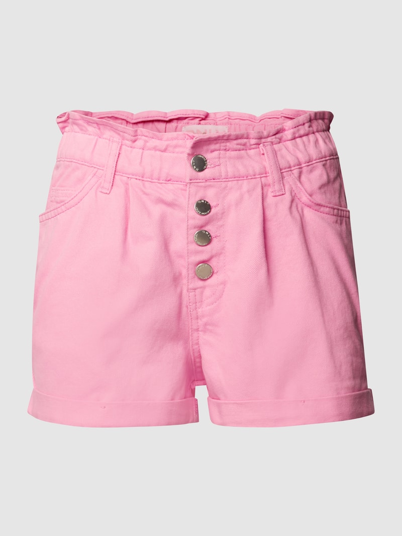 Shorts mit elastischem Bund in pink