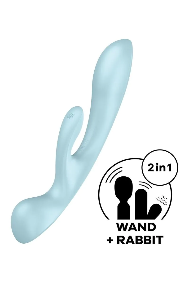 Satisfyer Masażer Triple Oh Lyseblå