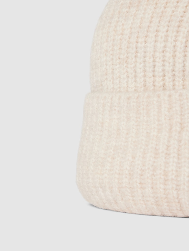 Beanie mit breitem Umschlag in dunkelblau