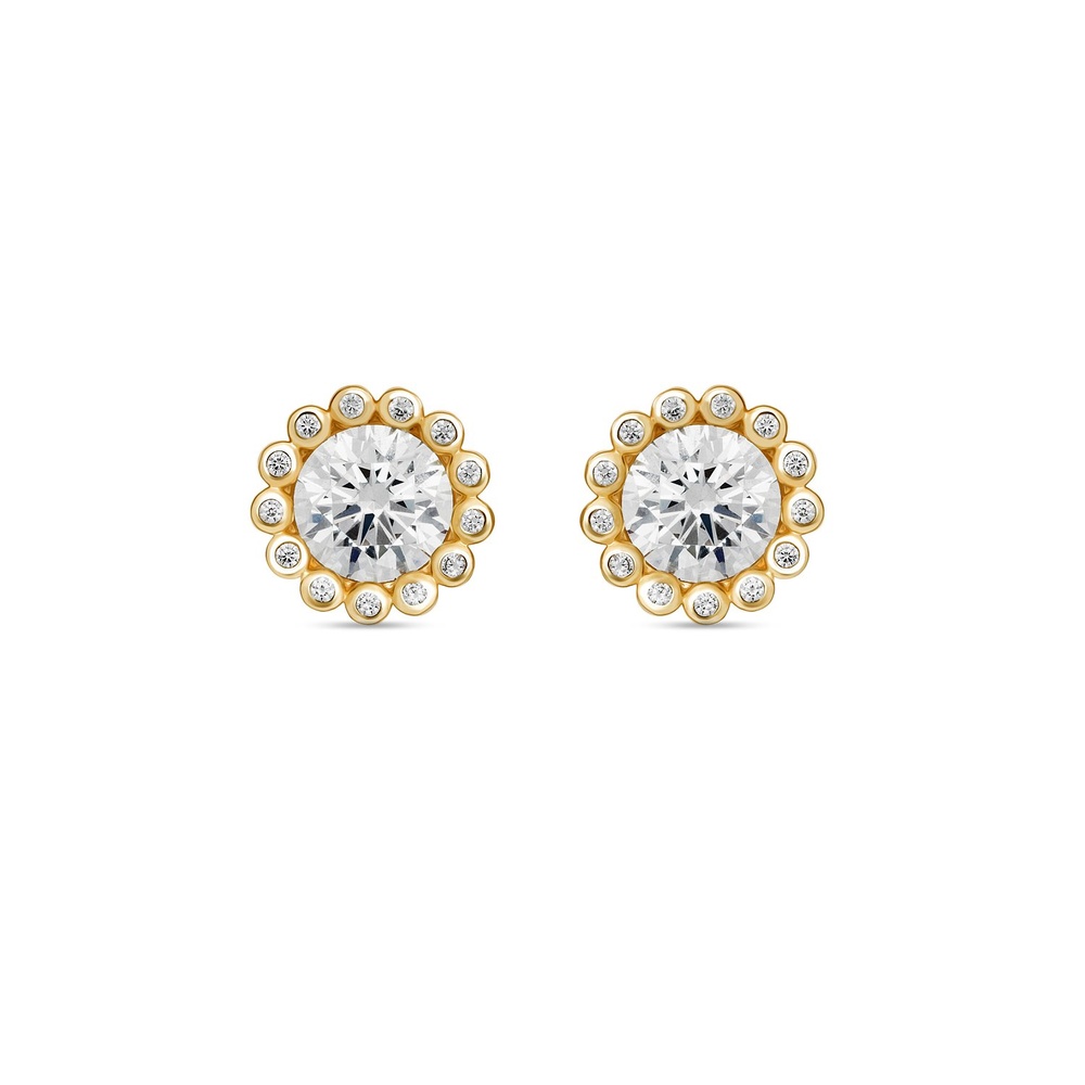 FAVS Boucles d'oreilles à fermoir à poussette 375 Or jaune Boucles d'oreilles