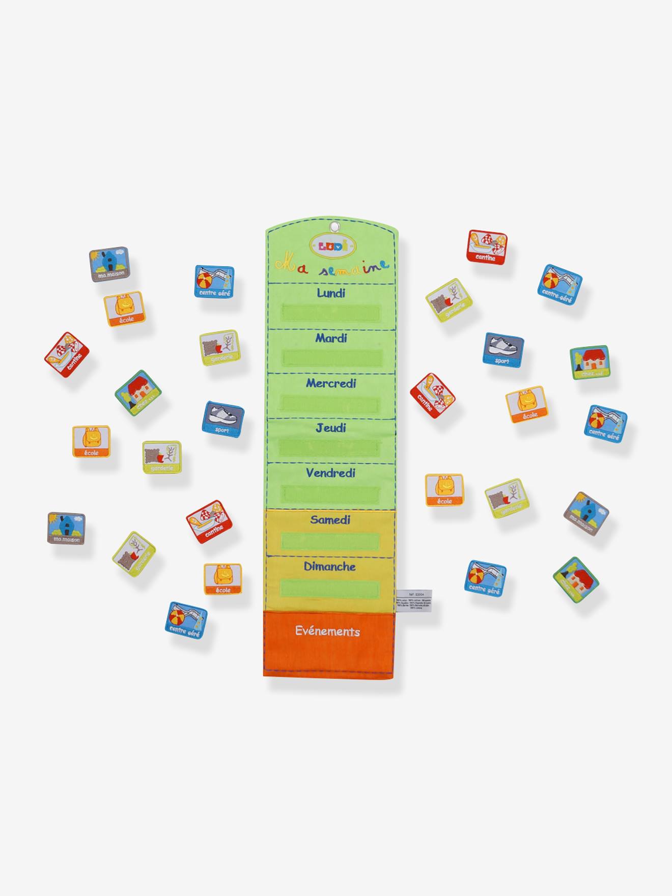 Calendrier Basic et semainier LUDI orange